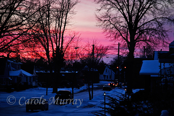 Pink Sky Sunset Parma Ohio