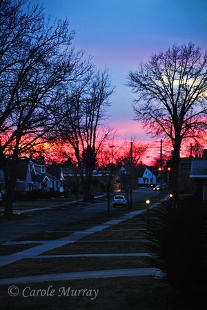 Lovely sunset in the neighborhood ...