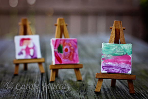 Small Artwork Paint Easels Canvas