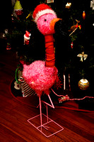 Illuminated Flamingo Santa Hat