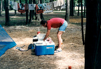 Larry going for an adult beverage from one of the coolers?   :-)